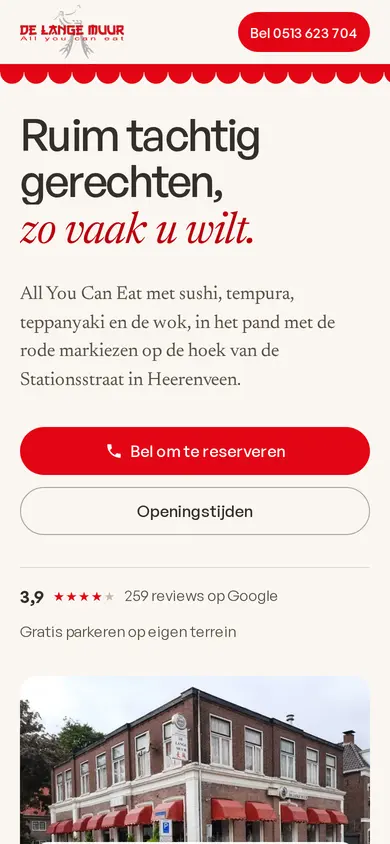 Richting A op een telefoon